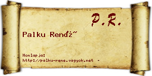 Palku René névjegykártya